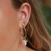 Peach pink earrings